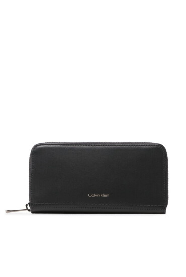 Calvin Klein Голям дамски портфейл Duo Stitch Long Zip Around K50K510302 BAX - Mera.bg