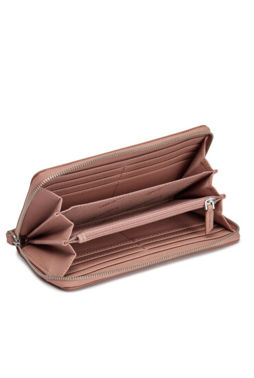 Calvin Klein Голям дамски портфейл Gracie Wallet W/Strap Lg K60K611388 Ash Rose VB8 - Mera.bg