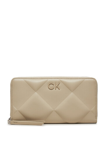Calvin Klein Голям дамски портфейл Quilt K60K611782 Бежов - Mera.bg