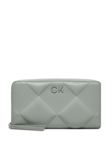 Calvin Klein Голям дамски портфейл Quilt K60K611782 Сив - Mera.bg