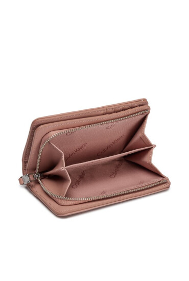 Calvin Klein Голям дамски портфейл Re-Lock Quilt Bifold Wallet K60K611374 Розов - Mera.bg