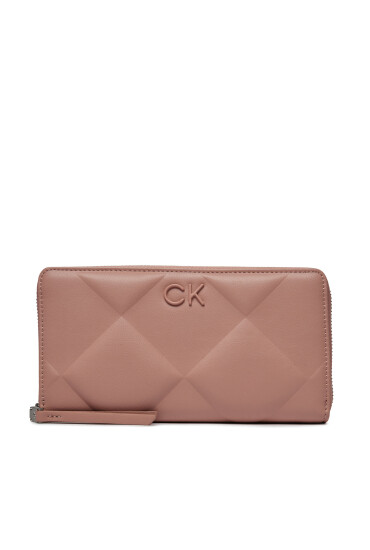 Calvin Klein Голям дамски портфейл Re-Lock Quilt Za Wallet Lg K60K610774 Ash Rose VB8 - Mera.bg