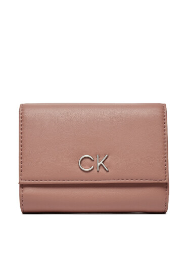 Calvin Klein Голям дамски портфейл Re-Lock Trifold Md K60K608994 Розов - Mera.bg