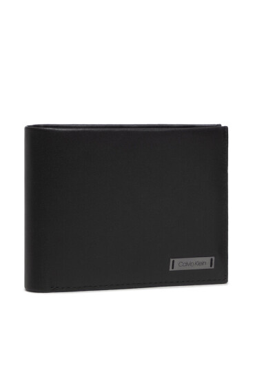 Calvin Klein Голям мъжки портфейл Smoth W Plaque 5Cc Coin K50K504299 001 - Mera.bg