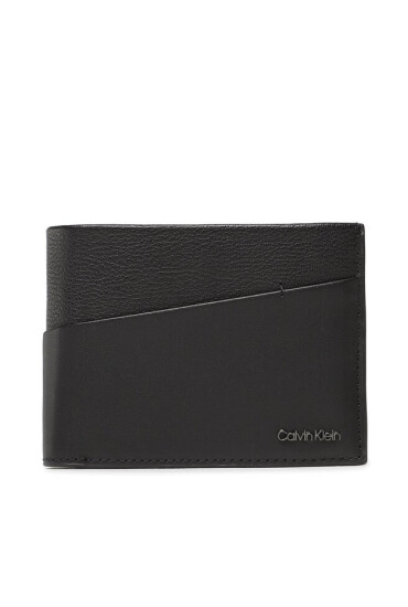 Calvin Klein Голям мъжки портфейл Ck Diagonal Trifold 10cc W/Coin K50K510607 Ck Black BAX - Mera.bg