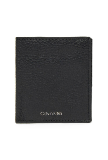 Calvin Klein Голям мъжки портфейл Ck Leather Comp Trifold W C &Car LV04D1029G Черен - Mera.bg