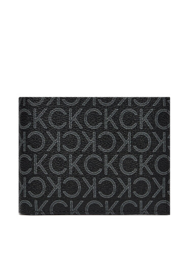 Calvin Klein Голям мъжки портфейл Ck Must Mono Bifold 5Cc W/Coin K50K511671 Черен - Mera.bg