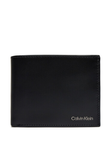 Calvin Klein Голям мъжки портфейл Ck Smooth Trifold 10Cc W/Coi K50K512078 Черен - Mera.bg