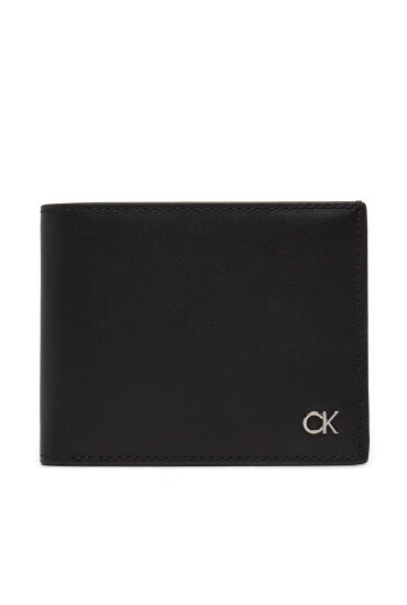 Calvin Klein Голям мъжки портфейл Metal Ck Bifold 5Cc K50K512294 Черен - Mera.bg