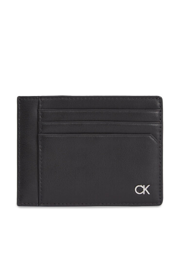 Calvin Klein Голям мъжки портфейл Metal Ck K50K511686 Черен - Mera.bg