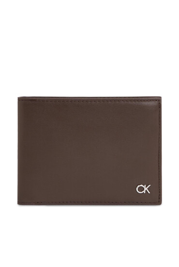 Calvin Klein Голям мъжки портфейл Metal Ck K50K511689 Черен - Mera.bg