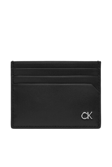 Calvin Klein Голям мъжки портфейл Metal Ck K50K511690 Черен - Mera.bg