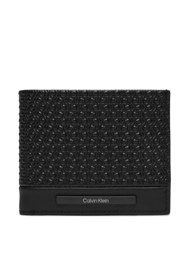 Calvin Klein Голям мъжки портфейл Modern Bar Bifold 6Cc W/Bill K50K511374 Черен - Mera.bg