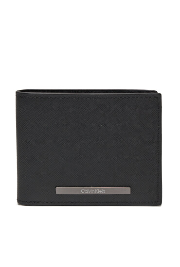 Calvin Klein Голям мъжки портфейл Modern Bar Bifold 6Cc W/Bill K50K511672 Черен - Mera.bg