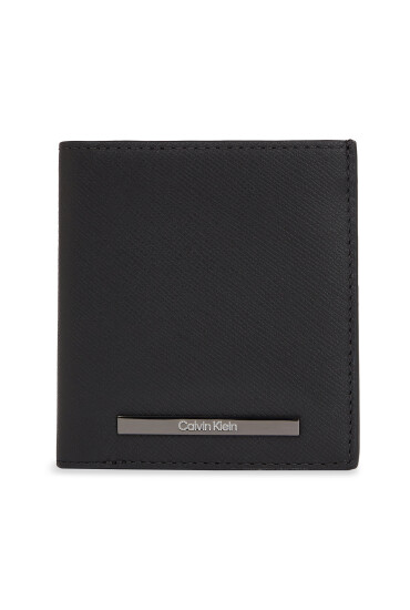 Calvin Klein Голям мъжки портфейл Modern Bar Trifold 6Cc W/Coin K50K511836 Черен - Mera.bg
