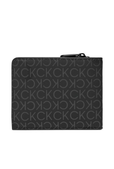 Calvin Klein Голям мъжки портфейл Rubberized Bifold Half Z/A K50K511376 Черен - Mera.bg