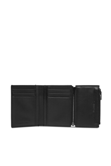 Calvin Klein Голям мъжки портфейл Rubberized Trifold 6Cc W/Detach K50K511379 Черен - Mera.bg