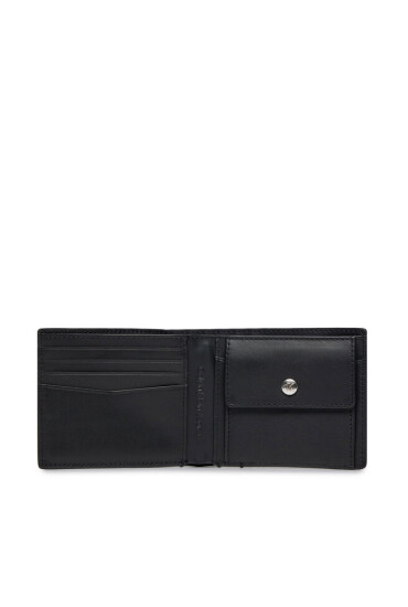 Calvin Klein Голям мъжки портфейл Textured Bifold W/Coin K50K511475 Черен - Mera.bg