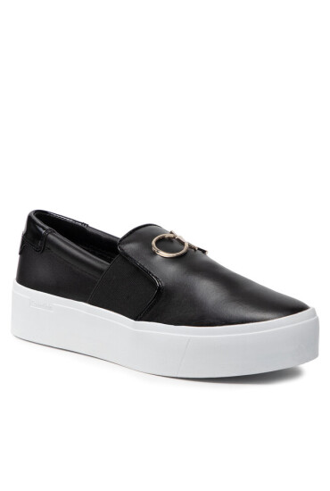 Calvin Klein Гуменки Flatform Slip On W/hdw HW0HW00652 Черен - Mera.bg