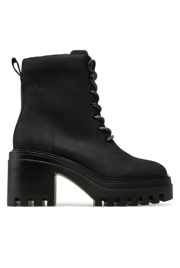 Calvin Klein Jeans Боти Chunky Heeled Zip Boot Lth YW0YW01548 Черен - Mera.bg