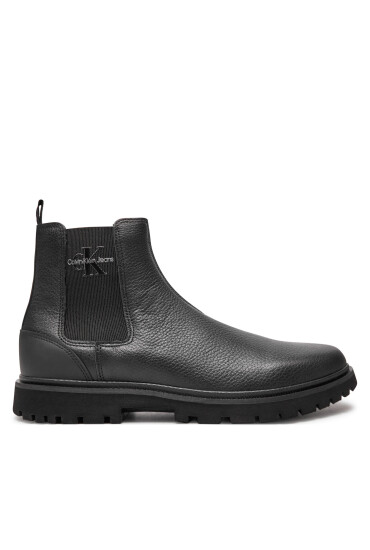 Calvin Klein Jeans Боти тип челси Eva Mid Chelsea Boot Lth YM0YM00750 Черен - Mera.bg