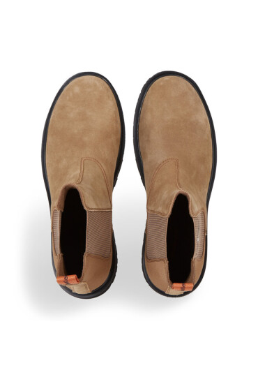 Calvin Klein Jeans Боти тип челси Eva Mid Chelsea Boot Suede YM0YM00764 Monks Rob/Black/Orange Pop 0HD - Mera.bg