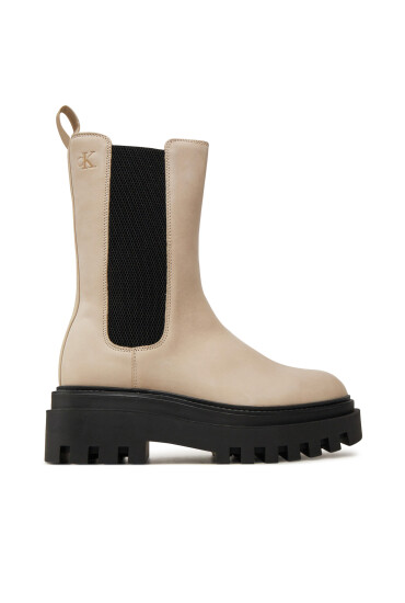 Calvin Klein Jeans Боти тип челси Flatform Chelsea Boot Mg Nb YW0YW01684 Бежов - Mera.bg