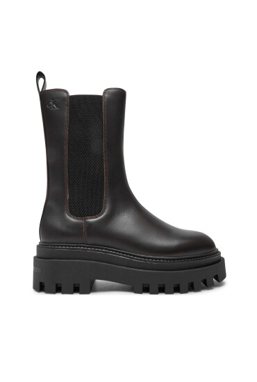 Calvin Klein Jeans Боти тип челси Flatform YW0YW01542 Кафяв - Mera.bg
