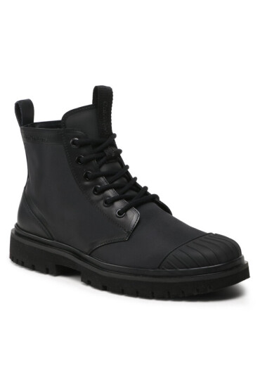 Calvin Klein Jeans Ботуши Eva Laceup Boot Mid Ny YM0YM00833 Triple Black BEH - Mera.bg