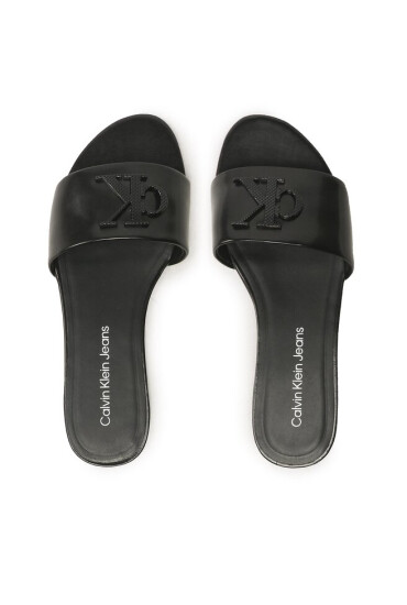 Calvin Klein Jeans Чехли Flat Sandal Slide Hw YW0YW00952 Black BDS - Mera.bg