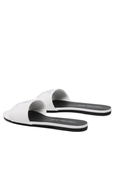 Calvin Klein Jeans Чехли Flat Sandal Slide Hw YW0YW00952 White YBR - Mera.bg