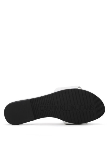 Calvin Klein Jeans Чехли Flat Sandal Slide Hw YW0YW00952 White YBR - Mera.bg