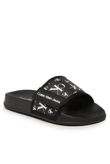 Calvin Klein Jeans Чехли Logo Maxi Velcro Pool Slide V3B0-80634-1172 M Black 999 - Mera.bg