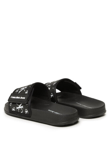 Calvin Klein Jeans Чехли Logo Maxi Velcro Pool Slide V3B0-80634-1172 M Black 999 - Mera.bg