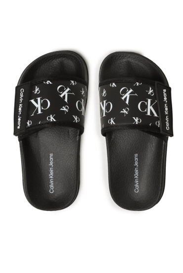 Calvin Klein Jeans Чехли Logo Maxi Velcro Pool Slide V3B0-80634-1172 M Black 999 - Mera.bg