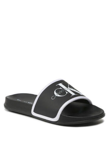 Calvin Klein Jeans Чехли Logo Pool Slide V3B0-80630-1172 S Черен - Mera.bg