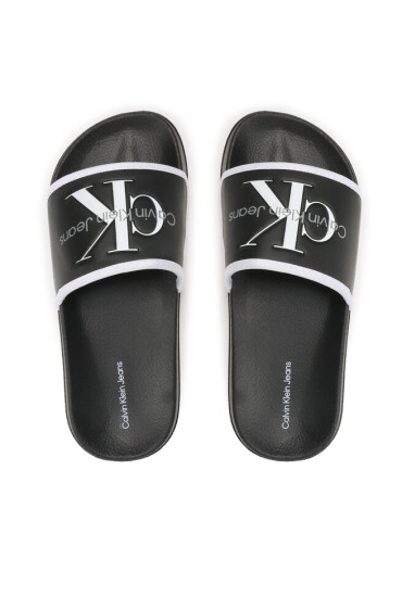 Calvin Klein Jeans Чехли Logo Pool Slide V3B0-80630-1172 S Черен - Mera.bg
