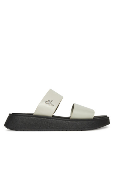 Calvin Klein Jeans Чехли Sandal Slide Double Strap YW0YW01694 Бял - Mera.bg