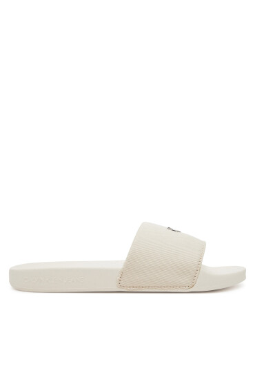 Calvin Klein Jeans Чехли Slide Monogram Hardware YW0YW01713 Екрю - Mera.bg
