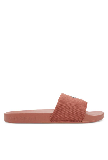 Calvin Klein Jeans Чехли Slide Monogram Hardware YW0YW01713 Коралов - Mera.bg