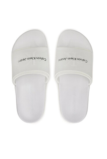 Calvin Klein Jeans Чехли Slide Monogram Tpu YM0YM00361 Бял - Mera.bg
