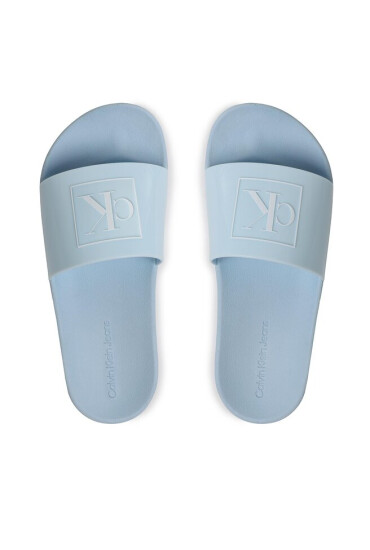 Calvin Klein Jeans Чехли Truck Slide Monogram Rubber W YW0YW00893 Светлосиньо - Mera.bg