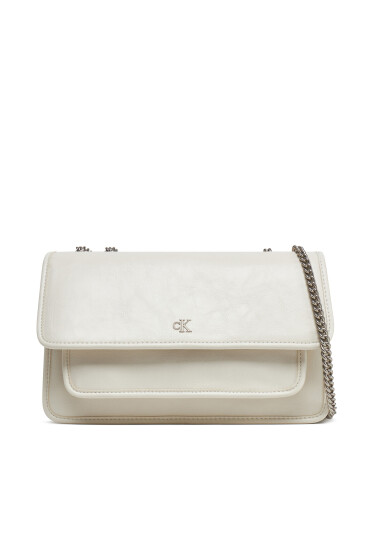 Calvin Klein Jeans Дамска чанта Chain Ew Flap Conv Chain Bag LV04K3084G Екрю - Mera.bg