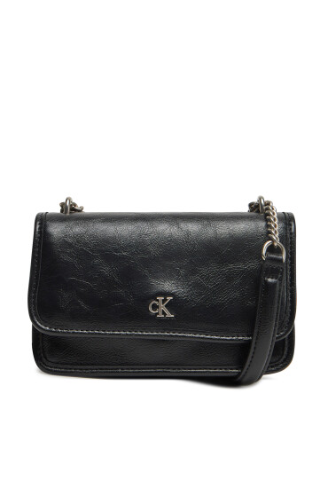 Calvin Klein Jeans Дамска чанта Chain Mini Ew Flap LV04K3085G Черен - Mera.bg