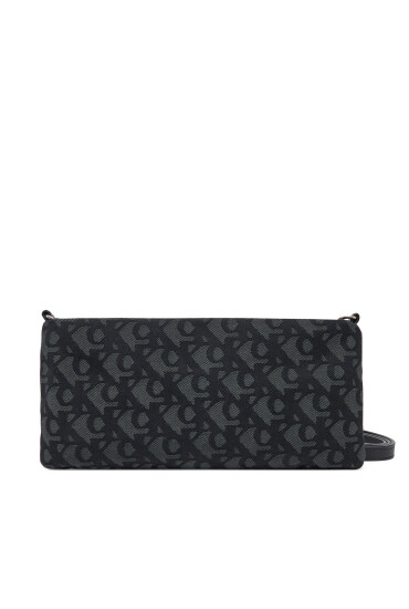 Calvin Klein Jeans Дамска чанта Logo Jacquard Sophie Top Zip LV04K3183G Черен - Mera.bg