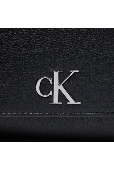Calvin Klein Jeans Дамска чанта Minimal Monogram Ew Flap Conv 25 K60K611553 Черен - Mera.bg