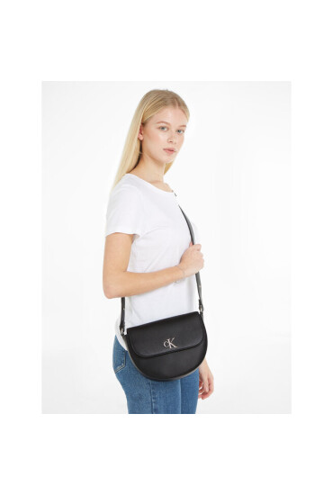 Calvin Klein Jeans Дамска чанта Minimal Monogram Saddle Bag22 T K60K611226 Black BDS - Mera.bg