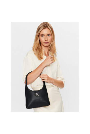 Calvin Klein Jeans Дамска чанта Minimal Monogram Shoulder Bag K60K610843 Черен - Mera.bg