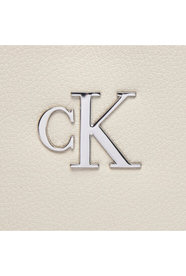 Calvin Klein Jeans Дамска чанта Minimal Monogram Shoulder Bag K60K610843 Екрю - Mera.bg