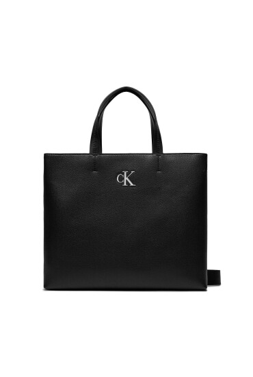 Calvin Klein Jeans Дамска чанта Minimal Monogram Slim Tote26 K60K611552 Черен - Mera.bg